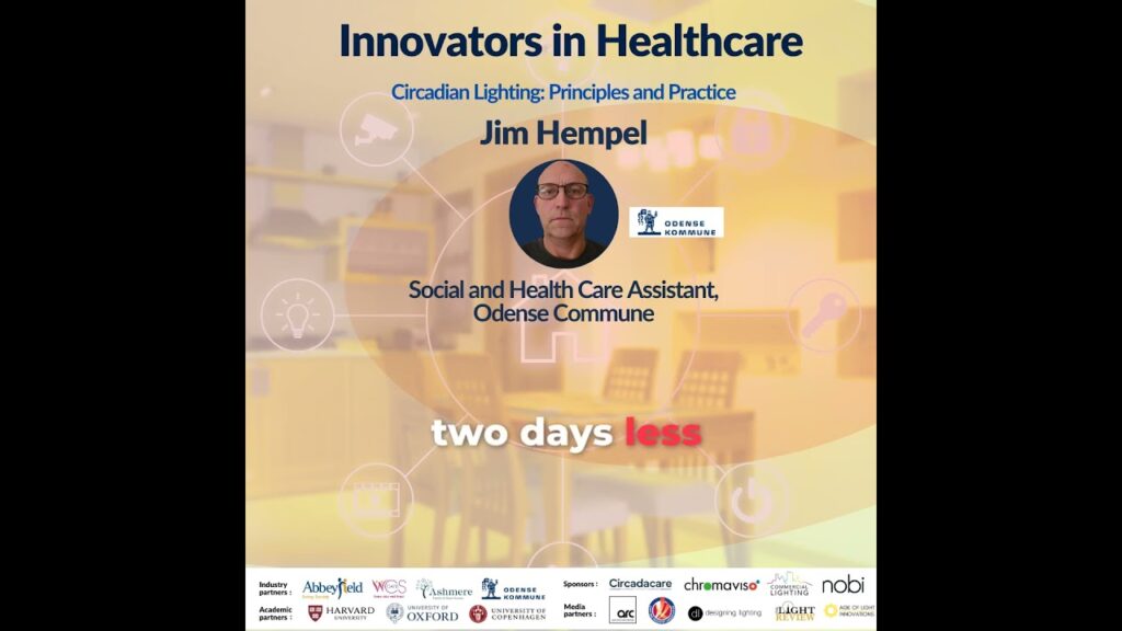 Innovators in Healthcare poster featuring Jim Hempel, Odense Commune.
